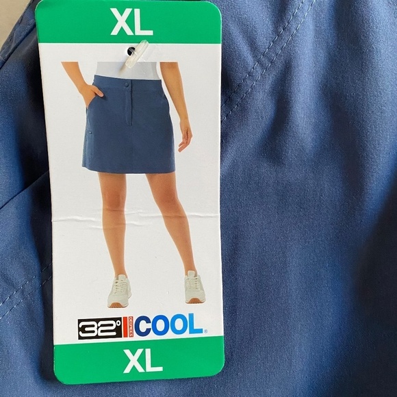32 Degrees Ladies' Tech Skort/Skirt, Vintage Indigo (Blue), XL NWT - Picture 6 of 14